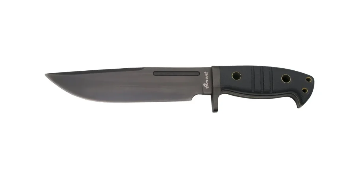Amont 14771 Couteau avec lame en acier 420 de 22 cm noir manche G10 noir – Image 4