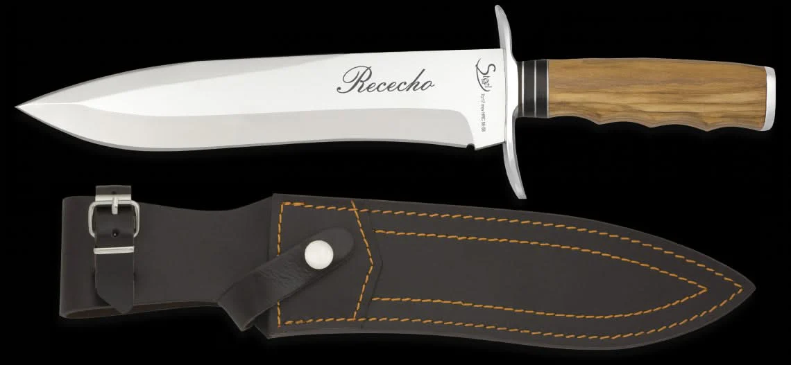 Albainox 32079 Rececho Couteau de chasse Acier 440 – Lame satinée 24 cm et poignée olivier – Image 4